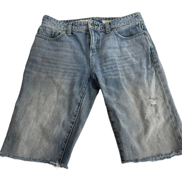 Pilcro and the letterpress Hyphen Bermuda Jean Shorts Size 26 - Picture 1 of 8